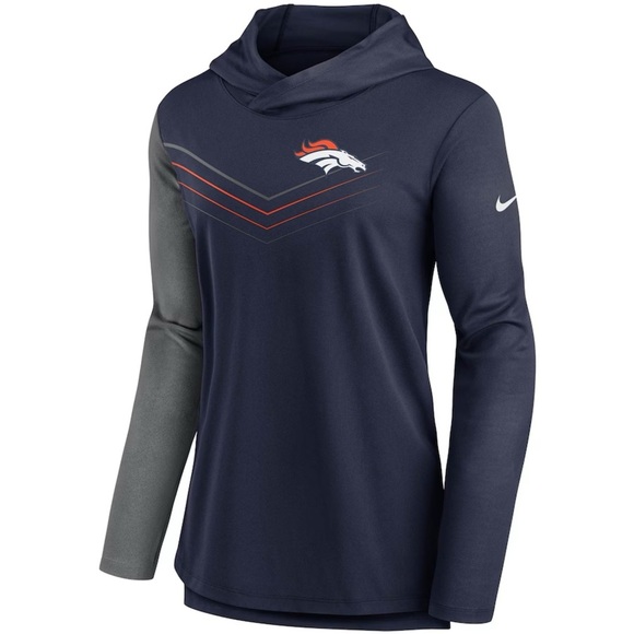 Nike Dri-Fit NFL Denver Broncos Lightweight Hooded Top - Small - Picture 2 of 11